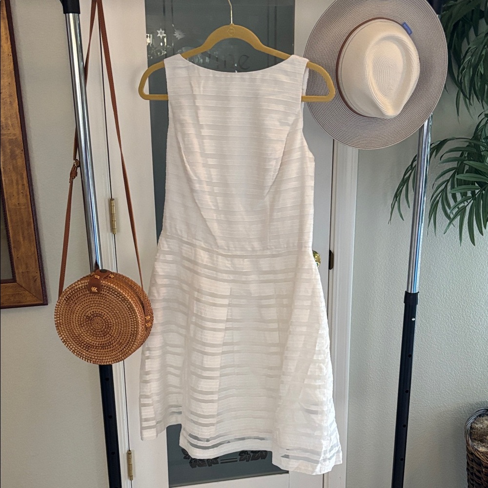 Ralph Lauren White Textured Mini Dress